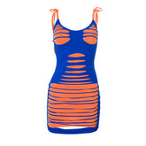 New Shoelace Stripes Short Skirt